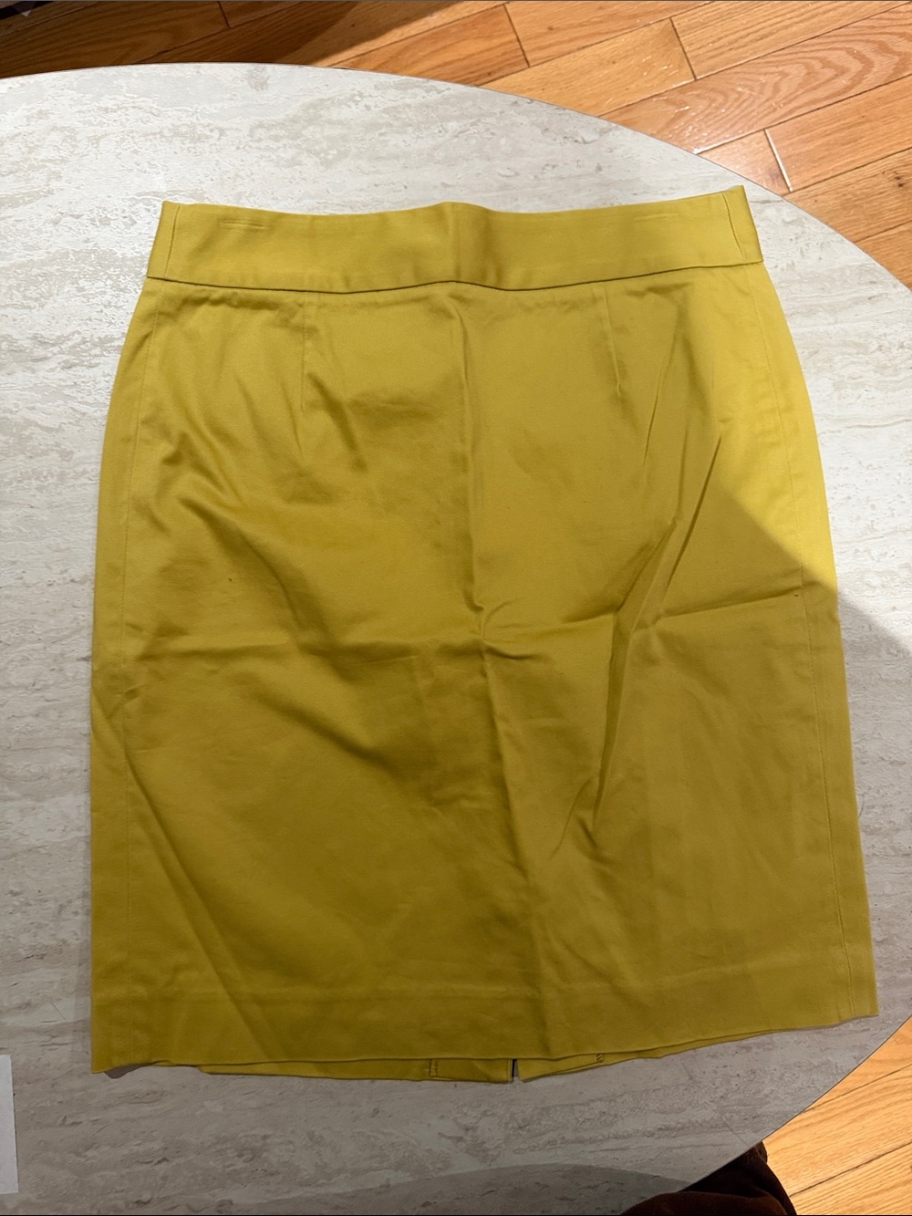 J. Crew Mustard Pencil Skirt